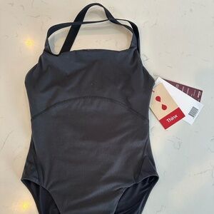 NWT Think Period Proof Leotard Women's XS Black